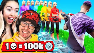 1 Elimination  100000 VBucks With My Girlfriend Fortnite [upl. by Akienat701]