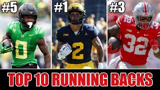 Top 10 RUNNING BACKS In The 2024 NFL Draft  MidSeason Rankings [upl. by Freytag234]