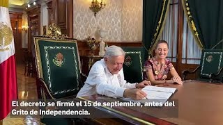 Publica AMLO decreto de reforma al Poder Judicial en el DOF [upl. by Ysle172]