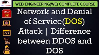 L52 Network and Denial of ServiceDOS Attack  Difference between DDOS and DOS  Web Technology [upl. by Suzette]