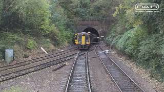 Collision between passenger trains at Salisbury Tunnel Junction Wiltshire [upl. by Alemap]