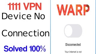 how to Fix 1111 vpn device is not registered  warp registration missing your internet is not privat [upl. by Charteris661]