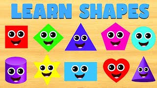 The Shapes Song  Nursery Rhymess  Educational Video For Kids [upl. by Renat]