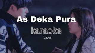 As Deka Pura  ඇස් දෙක පුරා  Karaoke Slowed [upl. by Naj]