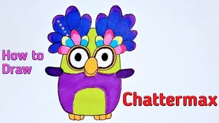 How to Draw Chattermax from Bluey  Bluey [upl. by Zetnwahs]