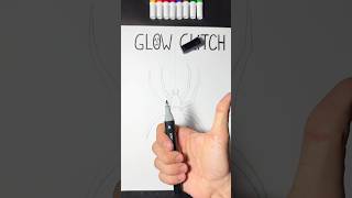 Drawing with glow technique✨✍️2th part🔜 art drawing artshorts [upl. by Slifka205]