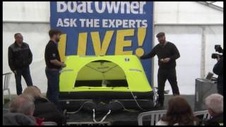 Liferaft demonstration at Beaulieu Boatjumble [upl. by Norihs]