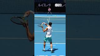 Forehand Compilation  Carlos Alcaraz Slow Motion Back View 1 Shorts [upl. by Einram316]