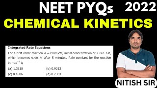 For a first order reaction A Products initial concentration of A is 01M which becomes 0001M [upl. by Arvid108]