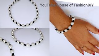 How To Make Silk Thread Necklace Using PearlsSimpleampBeartiful [upl. by Nert]