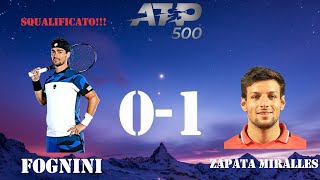 ATP 500 BARCELLONA FABIO FOGNINI VS ZAPATA MIRALLES 01  IL SENSO DI QUESTA SQUALIFICA [upl. by Matt476]