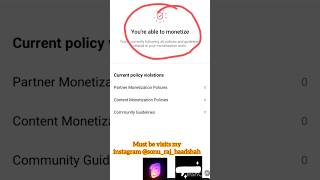 How to monetization instagram account  instagram account monetize kaise kre viral shorts [upl. by Ariek]