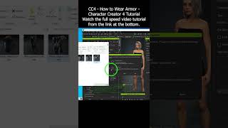 CC4  How to Wear Armor  Character Creator 4 Tutorial cc4 armor 3dmodeling charactercreator4 [upl. by Idnerb503]