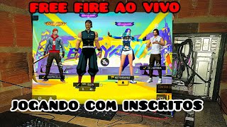 free fire ao vivo jogando com inscritos [upl. by Elinad]