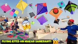 DESI Boys Flying Kites On Makar sankranti 2024 JAIPUR😍  1 patang se 32 kati 😱 [upl. by Nanreit]