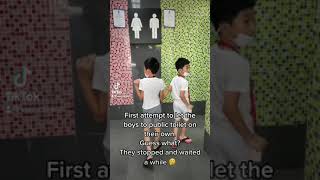 Public Toilet Training With My Autism Twin [upl. by Ozzie]