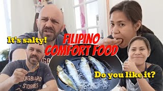 TUYO for the first time  Filipino comfort food  Greek and Filipina couple  kyriakosmarlene [upl. by Carper354]