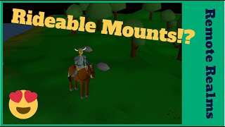 Remote Realms Mounts Summoning them and fighting from horseback RemoteRealms MMORPG [upl. by Yniar715]