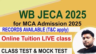 WB JECA EXAM 2025 ONLINE TUITION  JECA TUITION IN WEST BENGAL [upl. by Amek]