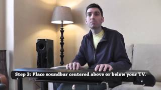 How to Install a Soundbar Speaker Video [upl. by Anirpas]