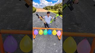 3 toys gun shoot vs balloons 🎈testing 🔥 [upl. by Kinson]