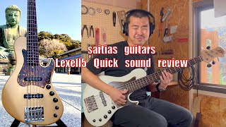 21fret Singlecut Bass Lexell 5 Standard quick sound review [upl. by Zzahc]