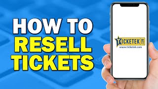 How To Resell Tickets On Ticketek Quick Tutorial [upl. by Allehc]