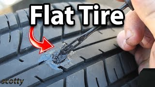 How to Fix a Flat Tire Tire Plug Kit [upl. by Infield]