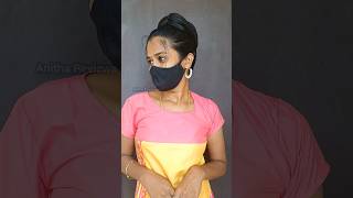 Actress Nathiya mam kondaiBun  Painless Bun hairstyle bunhairstyle Bun [upl. by Natassia]