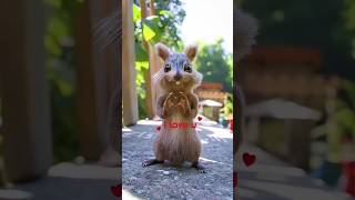 cute funny squirrel says i love you 💖😍 [upl. by Sivrep]