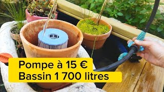 Test pompe solaire à 15 € pour bassin version courte [upl. by Anirahc]