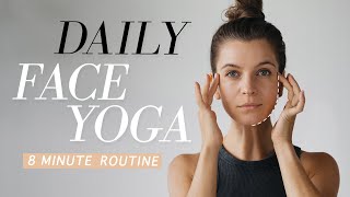 Daily Face Yoga  Face Sculpting Massage for every day  8 Min to Radiant Skin amp Natural Glow [upl. by Nairim]