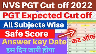 NVS PGT cut off 2022🤞 nvs cut off 2022  NVS PGT Expected cut off 2022  NVS PGT Answer key 2022 🔥 [upl. by Swiercz]