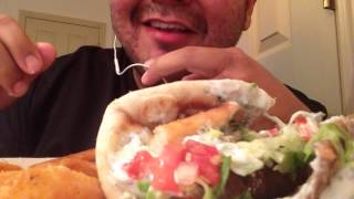 Asmr 30 Lamb Gyro with fries [upl. by Oicaroh]