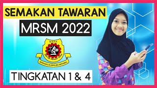 Keputusan Kemasukan MRSM 2022  Semakan Tawaran Kemasukan MRSM Tingkatan 1 Tingkatan 4 2022 Semakan [upl. by Namurt]