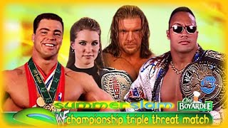 Official Promo of the Triple Threat Match at Summerslam Sunday Night HeAT Aug 13 2000 [upl. by Inilahs792]