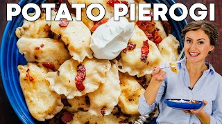 Cheesy Potato Pierogi Recipe Vareniki  Natashas Kitchen [upl. by Eirojam646]