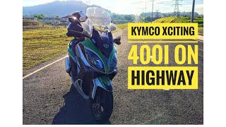 Kymco Xciting 400i Malaysia on Highway [upl. by Ggerc]