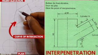 INTERPRETATION Interpenetration in technical drawing [upl. by Kyriako]