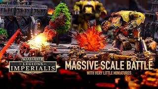 Legions Imperialis Big Scale War with Very Tiny Minis Blood Angels Death Guard Solar Auxilia [upl. by Agna548]