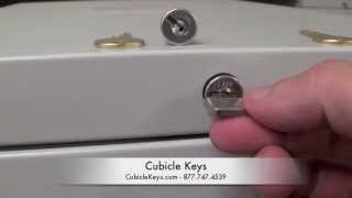 HON Lock Core Install Removal Replacement Cubicle Keys [upl. by Adianez]