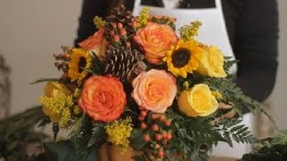 How Do I Make a Simple Thanksgiving Centerpiece  Flowers amp Centerpieces [upl. by Ajoop526]