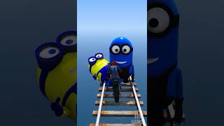 PULANDO NO MAR SPIDERMAN vs MINIONS shorts [upl. by Prissie441]