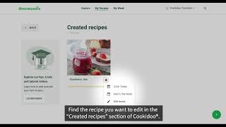 Cookidoo® 30 How to Create Recipes Edit Your Newly Created Recipe Thermomix® Singapore [upl. by Vardon846]