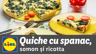 Quiche cu spanac somon si ricotta • reteta Bucataria Lidl [upl. by Dygall675]