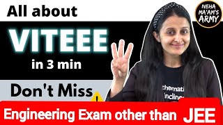 All about VITEEE 2022 NOT sponsored Engineering Exam other than JEE you can APPLY  NEHA AGRAWAL [upl. by Publea]