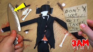 CUTTING OPEN HAUNTED SLENDERMAN DOLL AT 3 AM WHATS INSIDE [upl. by Ecidnarb846]