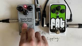 Comparison quotSame CMOS Chipquot Stone Grey Distortion vs Fat Drive Overdrive w Tele no talking [upl. by Terag]