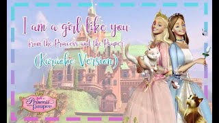 I Am A Girl Like You  Princess and the Pauper Karaoke Version with Lyrics [upl. by Liddle]