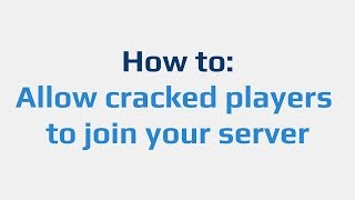 How to Allow cracked players to join your server [upl. by Magan]